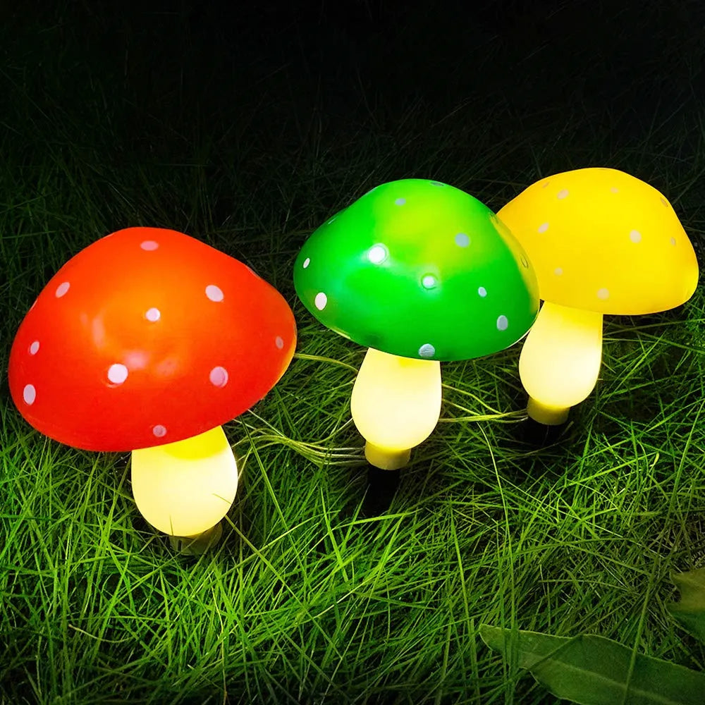 Enchanted Garden Solar Mushroom Lights