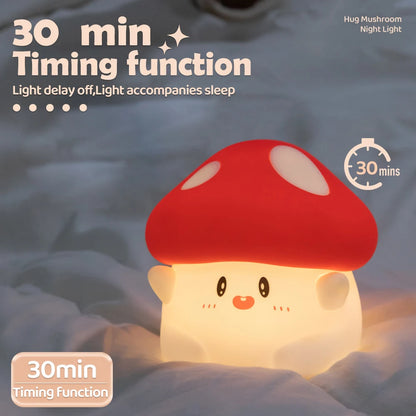 Kawaii Silicone USB Mushroom Nightlight – Adorable Design