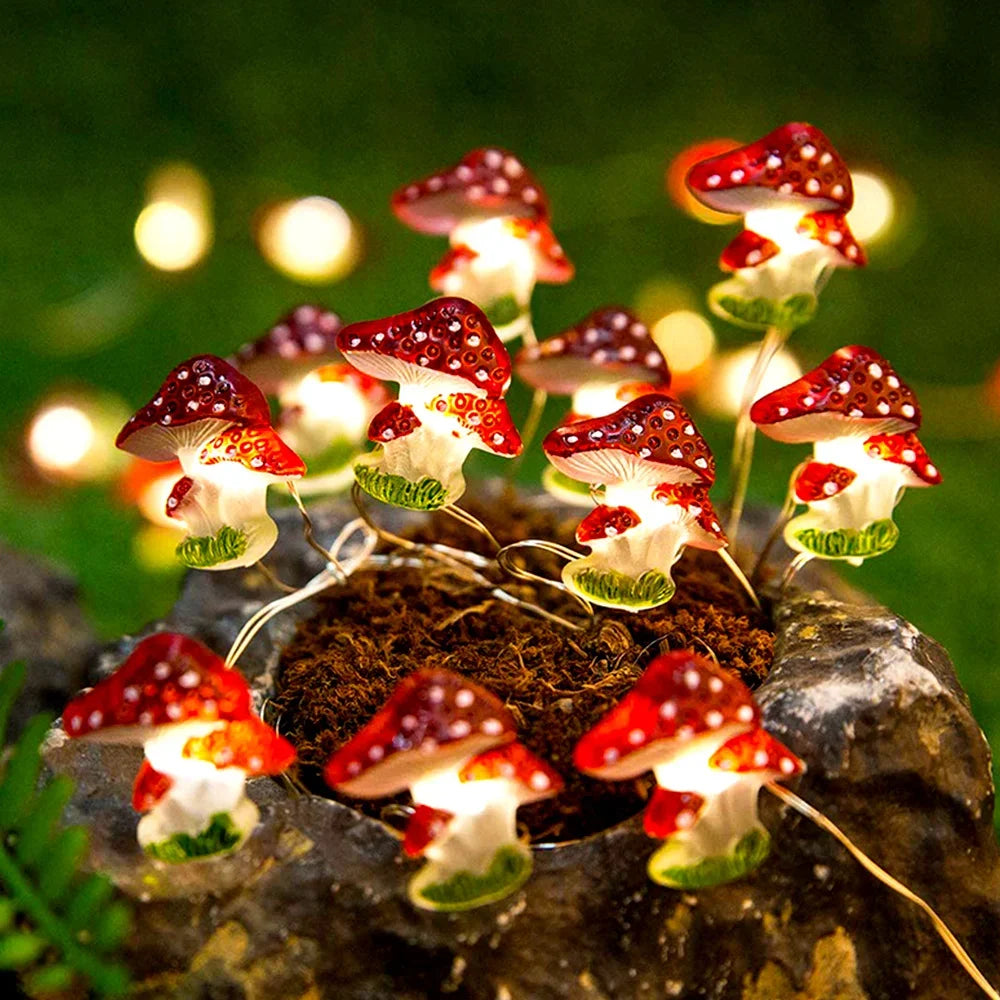 Red Mushroom String of Lights, 9.8' | 3 m