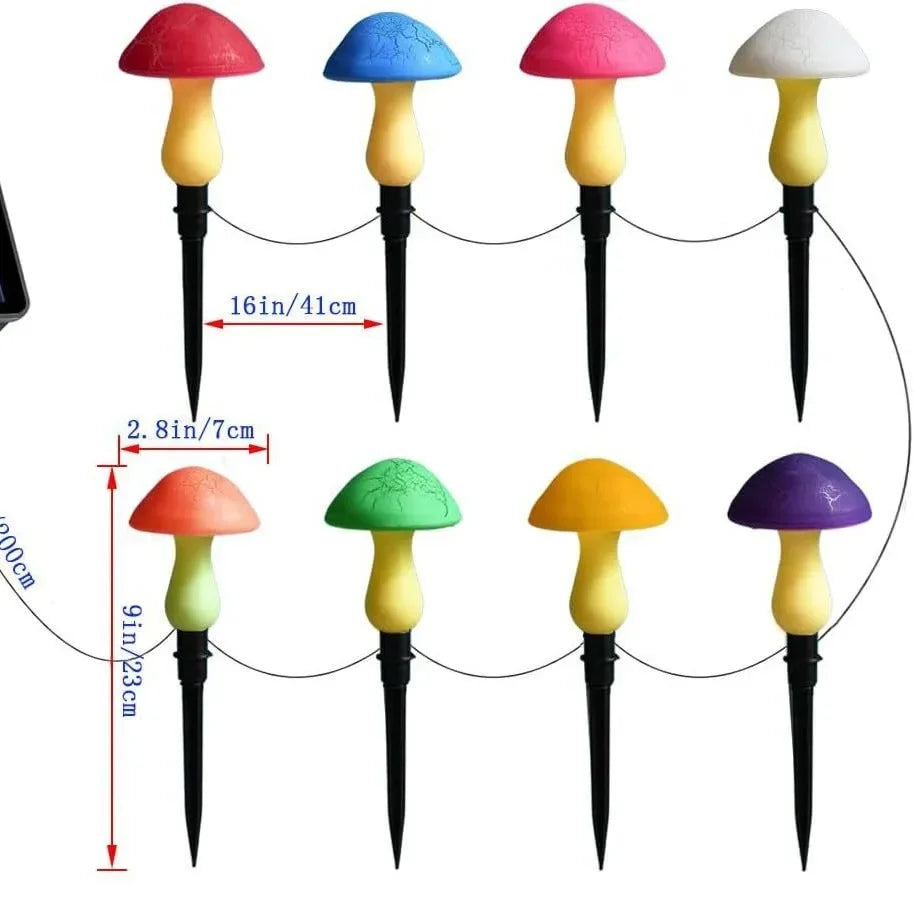 SolarGlow Outdoor Mushroom Lamp Set