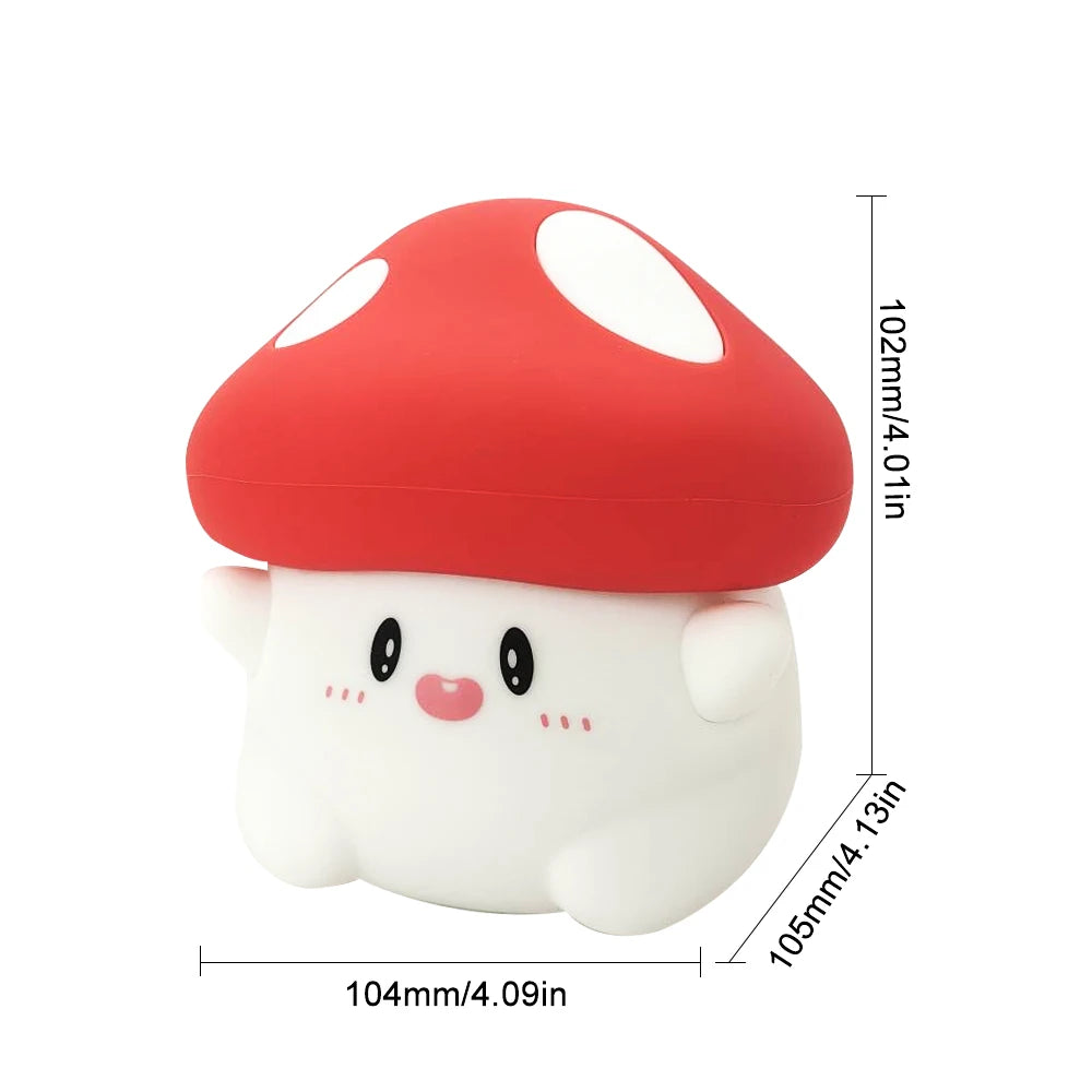 Kawaii Silicone USB Mushroom Nightlight – Adorable Design