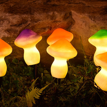 Enchanted Garden Solar Mushroom Lights, set of 3