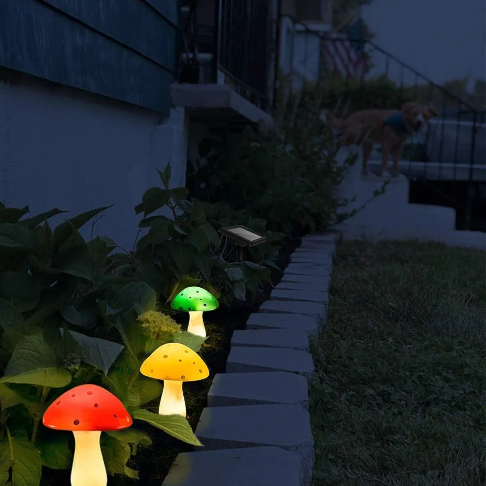 Enchanted Garden Solar Mushroom Lights