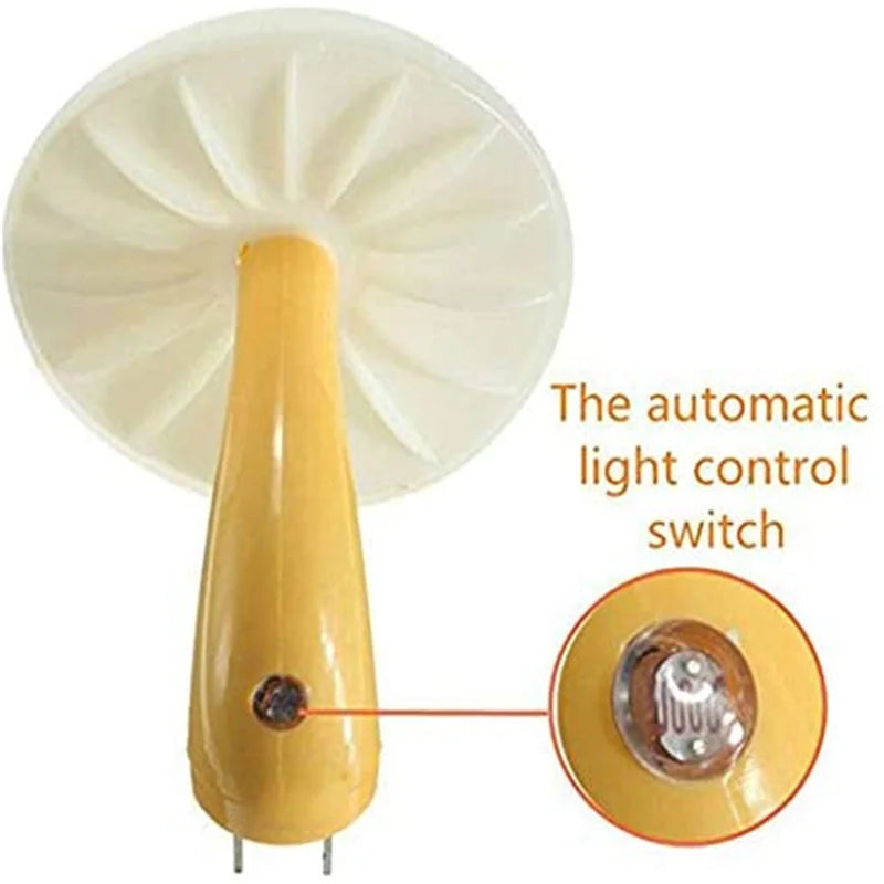 LED Mushroom Plug-in Nightlight; Five Colors