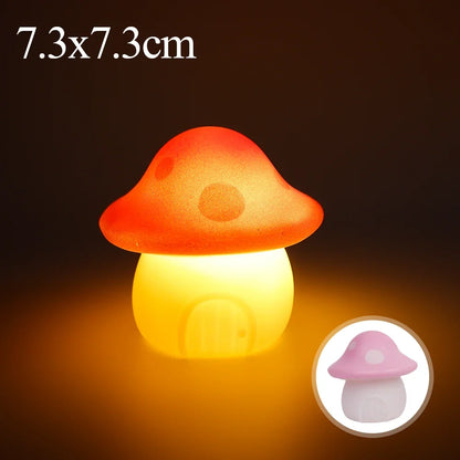 Red Mushroom House Silicone Nightlight - Two Sizes