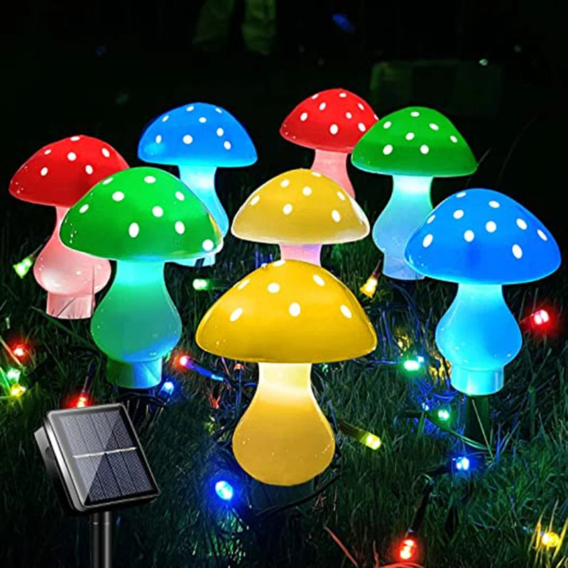 Enchanted Garden Solar Mushroom Lights