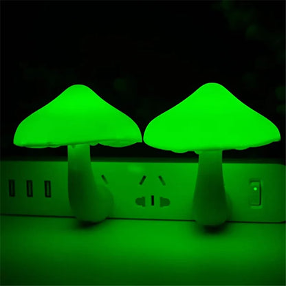 LED Mushroom Plug-in Nightlight; Five Colors