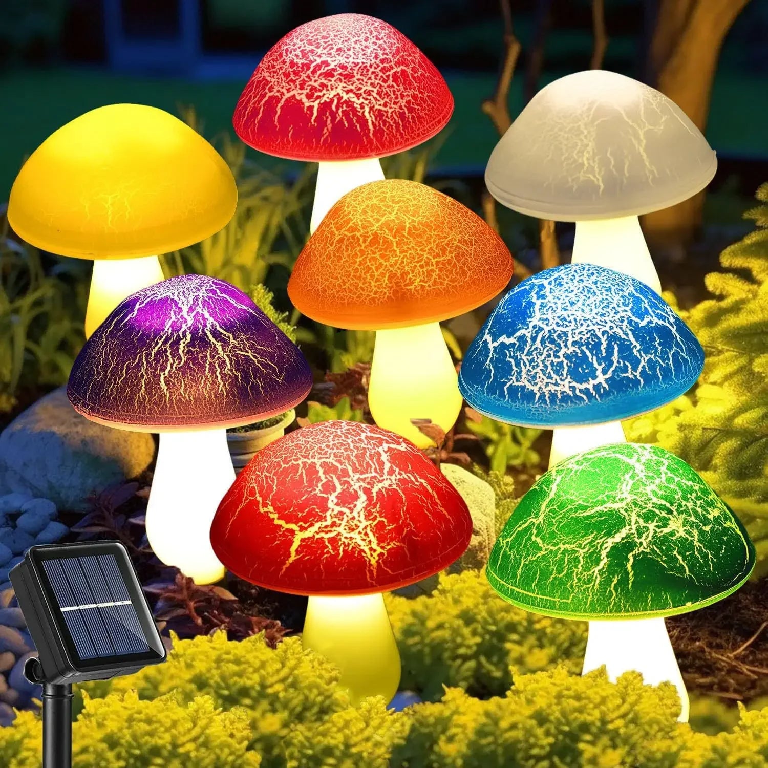 SolarGlow Outdoor Mushroom Lamp Set