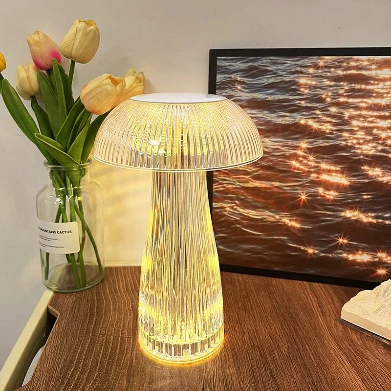 Acrylic Multicolor LED Mushroom Table Lamp