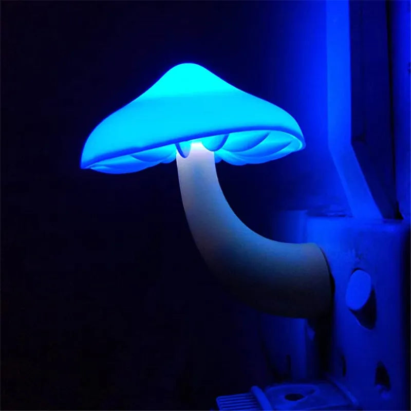 LED Mushroom Plug-in Nightlight; Five Colors