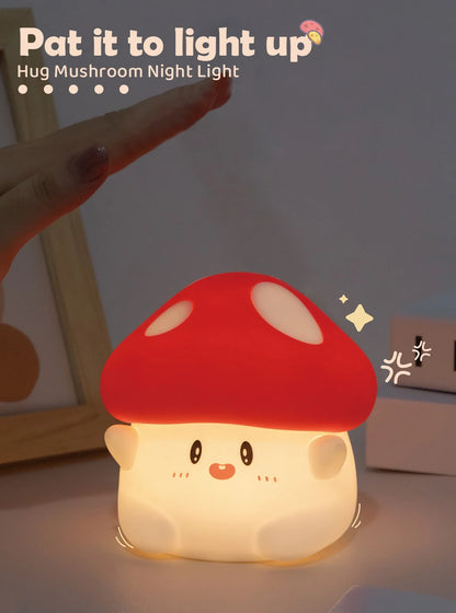 Kawaii Silicone USB Mushroom Nightlight – Adorable Design