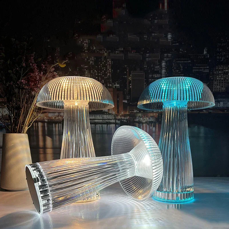 Acrylic Multicolor LED Mushroom Table Lamp