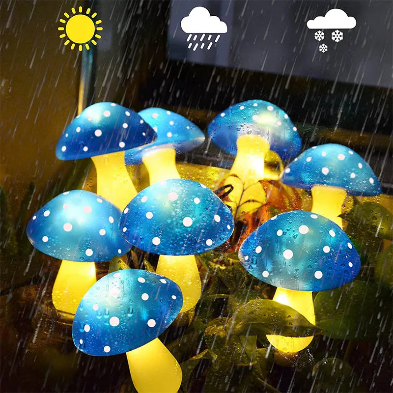 Enchanted Garden Solar Mushroom Lights